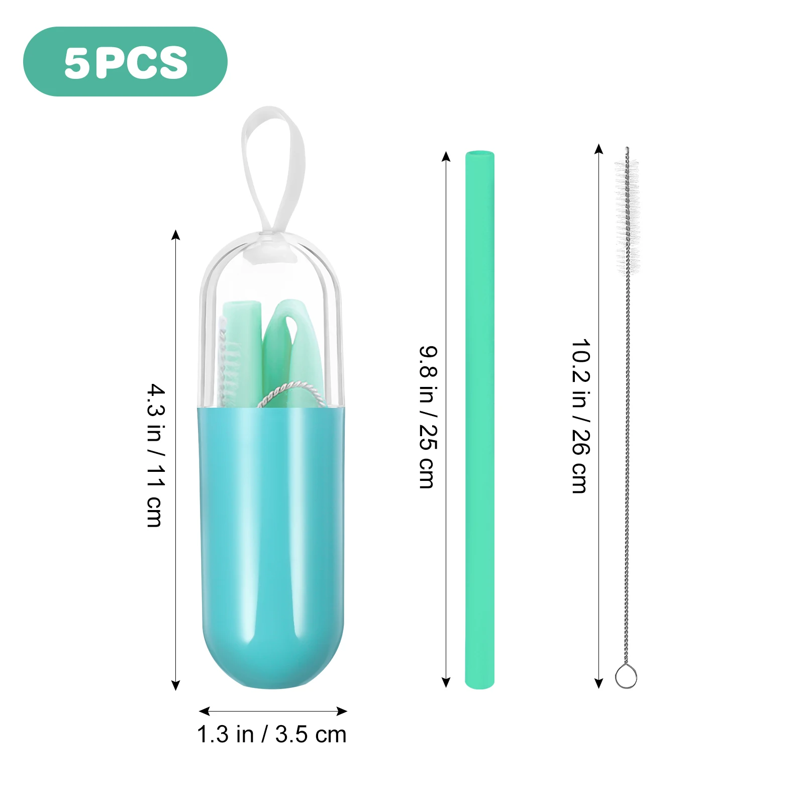 5 Sets Reusable Silicone Straws Cleaning Brushes Portable Foldable Drink Accessories Safe Food Grade Material Juices
5 Sets Reusable Silicone Straws Cleaning Brushes Portable Foldable Drink Accessories Safe Food Grade Material Juices