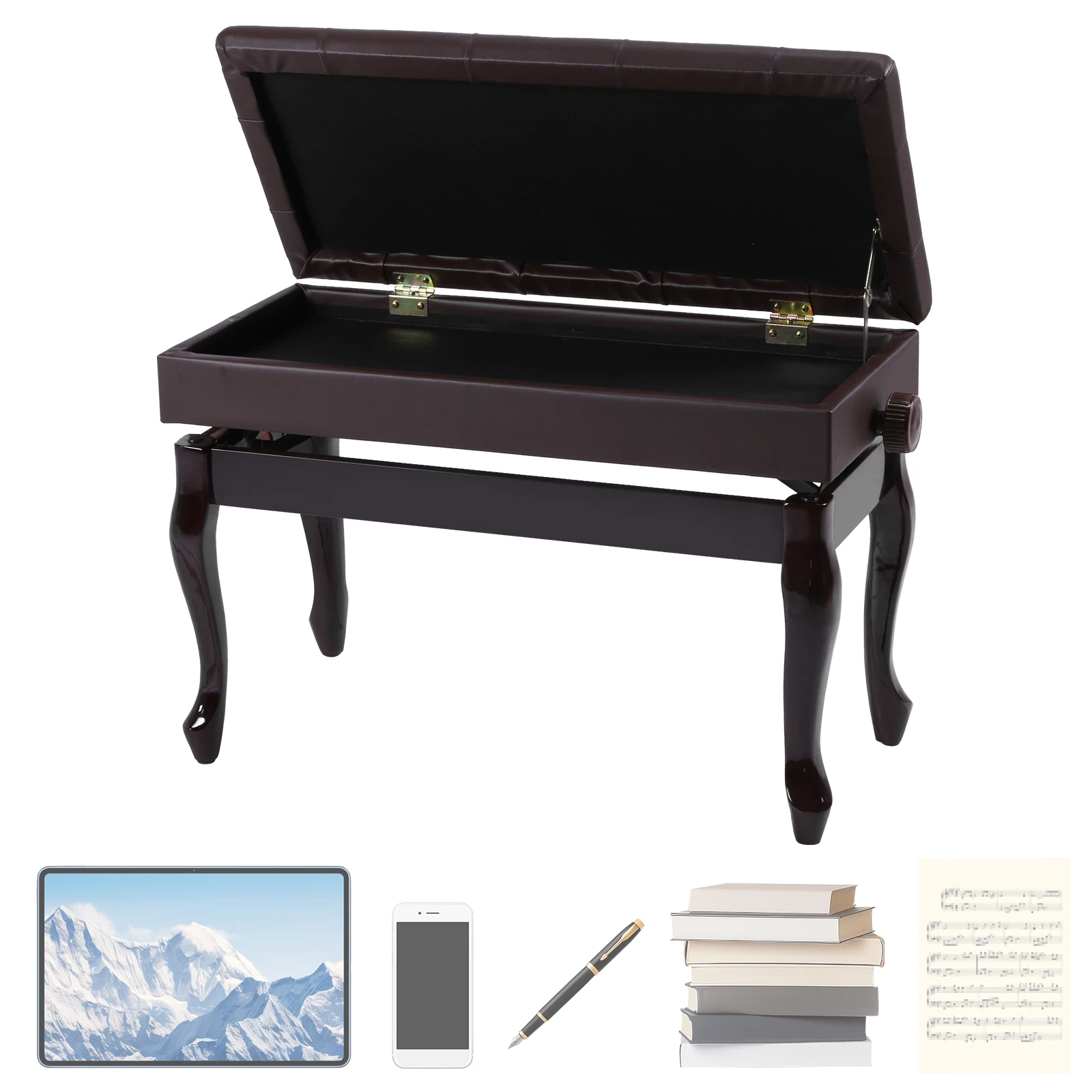 Регулируемый по высоте стул для фортепиано с книжной полкой, прочный деревянный стул для фортепиано, многофункциональный подарок для любителей музыки
Регулируемый по высоте стул для фортепиано с книжной полкой, прочный деревянный стул для фортепиано, многофункциональный подарок для любителей музыки