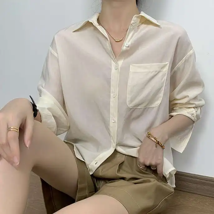 Summer New irt Women's Medium And Long Loose Regular Fit Casual Sle Collar Long Sve irt Other 00%
Summer New irt Women's Medium And Long Loose Regular Fit Casual Sle Collar Long Sve irt Other 00%