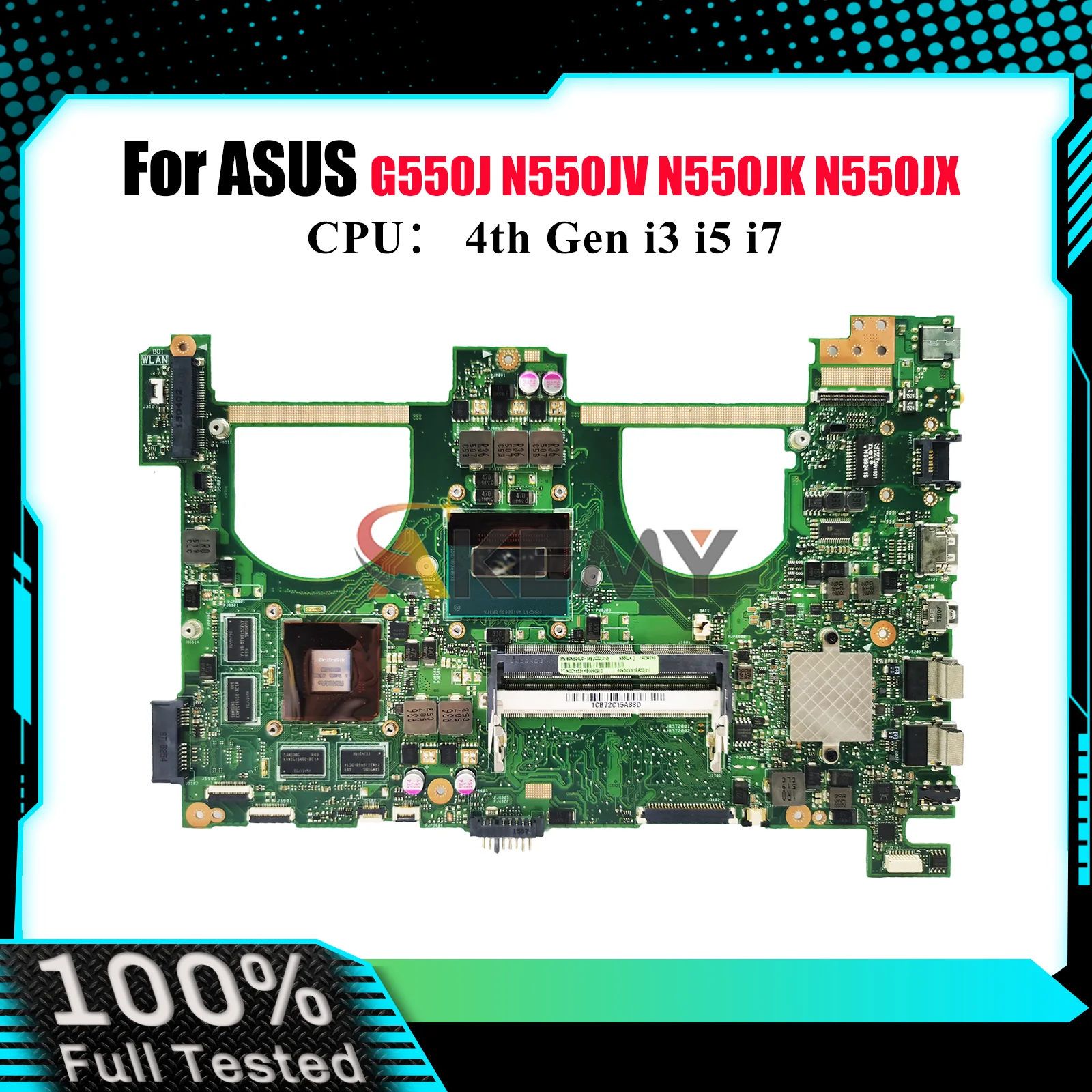 N550JV Laptop Motherboard For ASUS ROG N550JK N550JV G550J N550J N550JX Notebook Mainboard With i3 i5 i7 CPU 100% tests OK stk
N550JV Laptop Motherboard For ASUS ROG N550JK N550JV G550J N550J N550JX Notebook Mainboard With i3 i5 i7 CPU 100% tests OK stk