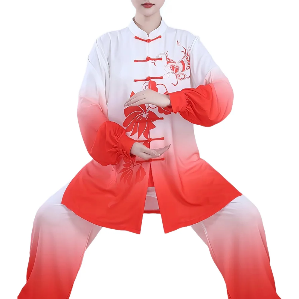Ombre Gradient Women Tai Chi Outfit Elastic Cotton Fabric Embroidery Lotus Butterfly Kung Fu Competition & Daily Training Unifor
Ombre Gradient Women Tai Chi Outfit Elastic Cotton Fabric Embroidery Lotus Butterfly Kung Fu Competition & Daily Training Unifor