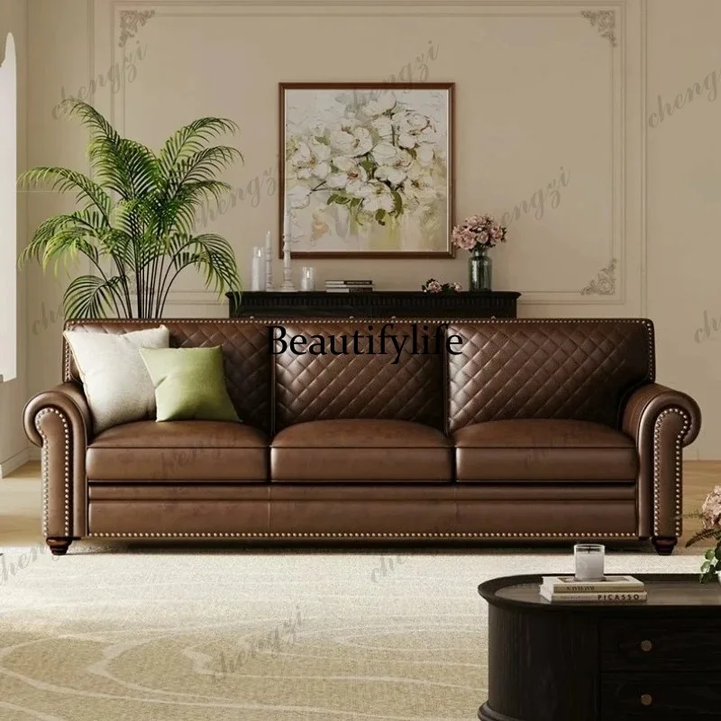 L181 Home modern Luxury American retro oil wax leather sofa living room sofas and seating couch armchair furniture
L181 Home modern Luxury American retro oil wax leather sofa living room sofas and seating couch armchair furniture