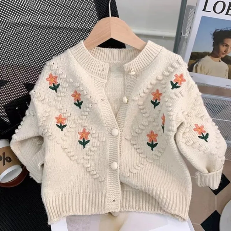 Baby Girl Autumn Winter Embroidered Sweater Coat Children's New Knitted Cardigan Fashionable Knitted Top Versatile Clothing
Baby Girl Autumn Winter Embroidered Sweater Coat Children's New Knitted Cardigan Fashionable Knitted Top Versatile Clothing
