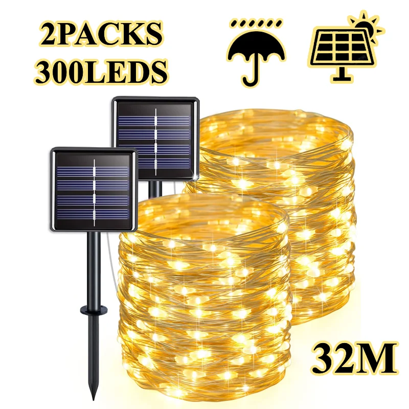 32M Solar LED Light Garden Fairy Light String Outdoor Waterproof Solar Powered Garland Christmas Wedding Party Home Decor Lights
32M Solar LED Light Garden Fairy Light String Outdoor Waterproof Solar Powered Garland Christmas Wedding Party Home Decor Lights