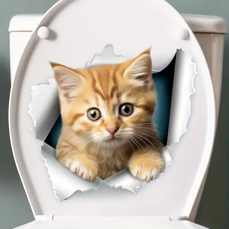Little Orange Cat Toilet Stickers, Bright Bathroom for Home Decoration, Vinyl Animal Decals, Art Wall Paper, Poster
Little Orange Cat Toilet Stickers, Bright Bathroom for Home Decoration, Vinyl Animal Decals, Art Wall Paper, Poster