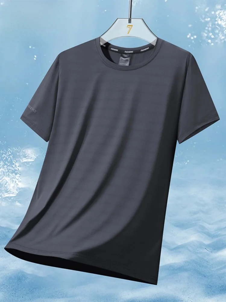 New Large Size Sport ort Sve T-irt Men Summer Thin Qui Dry Loose Ice Silk Fitn Top Breathable Casual Tee
New Large Size Sport ort Sve T-irt Men Summer Thin Qui Dry Loose Ice Silk Fitn Top Breathable Casual Tee