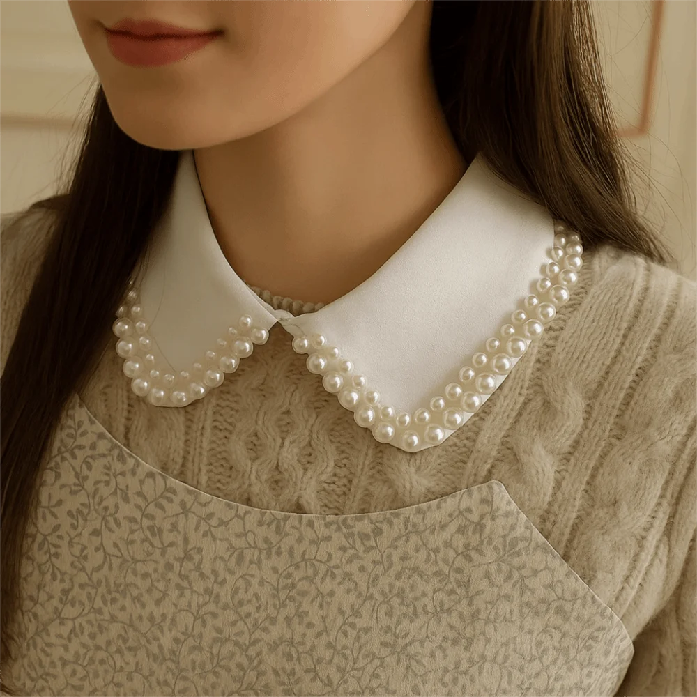 Fashionable Pearl Border Fake Collar Elegant Detachable Shirt Collar Accessory High-End Minimalist Dress Blouse Decor For Women
Fashionable Pearl Border Fake Collar Elegant Detachable Shirt Collar Accessory High-End Minimalist Dress Blouse Decor For Women