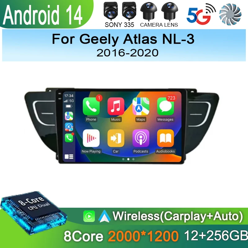 Android 14 Carplay Auto WIFI + 4G для Geely Atlas NL-3 2016 2017 2018 2019 2020 Мультимедийный автомобильный радиоплеер Стерео головное устройство 2din
Android 14 Carplay Auto WIFI + 4G для Geely Atlas NL-3 2016 2017 2018 2019 2020 Мультимедийный автомобильный радиоплеер Стерео головное устройство 2din