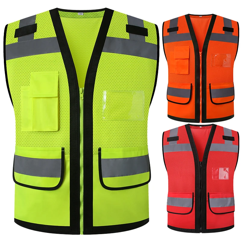Reflective Vest with Zipper Hi Vis Vest with Pockets Safety Vest for Men Construction Mesh High Visibility Security Vest
Reflective Vest with Zipper Hi Vis Vest with Pockets Safety Vest for Men Construction Mesh High Visibility Security Vest