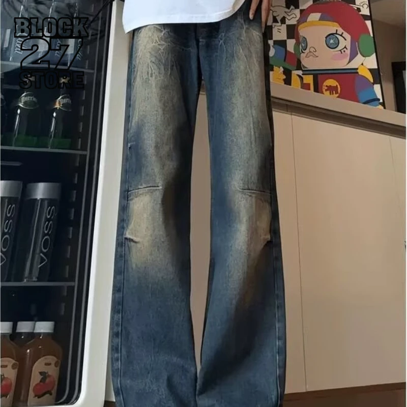 American High Street Y2K Aesthetic Men Lightning Print Jeans Retro Washed Distressed Wide Leg Pants Casual Streetwear Trendy
American High Street Y2K Aesthetic Men Lightning Print Jeans Retro Washed Distressed Wide Leg Pants Casual Streetwear Trendy