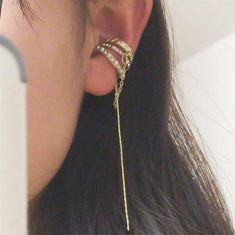New Long Tassel Ear Cuff Multilayer No Piercing Hook Clip Earrings for Women Simple Temperament Fashion Jewelry Gift
New Long Tassel Ear Cuff Multilayer No Piercing Hook Clip Earrings for Women Simple Temperament Fashion Jewelry Gift