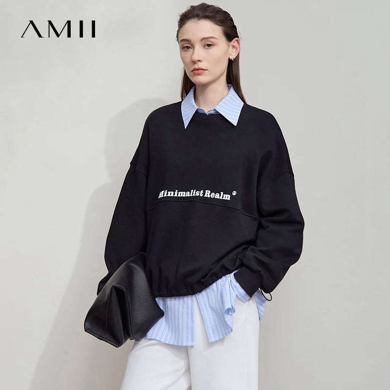 AMII Woman Sweatshirts 2025 Autumn New Casual Versatile O-neck Sweatshirts For Woman Cotton Knitted Loose Tops Ladies 12543045
AMII Woman Sweatshirts 2025 Autumn New Casual Versatile O-neck Sweatshirts For Woman Cotton Knitted Loose Tops Ladies 12543045