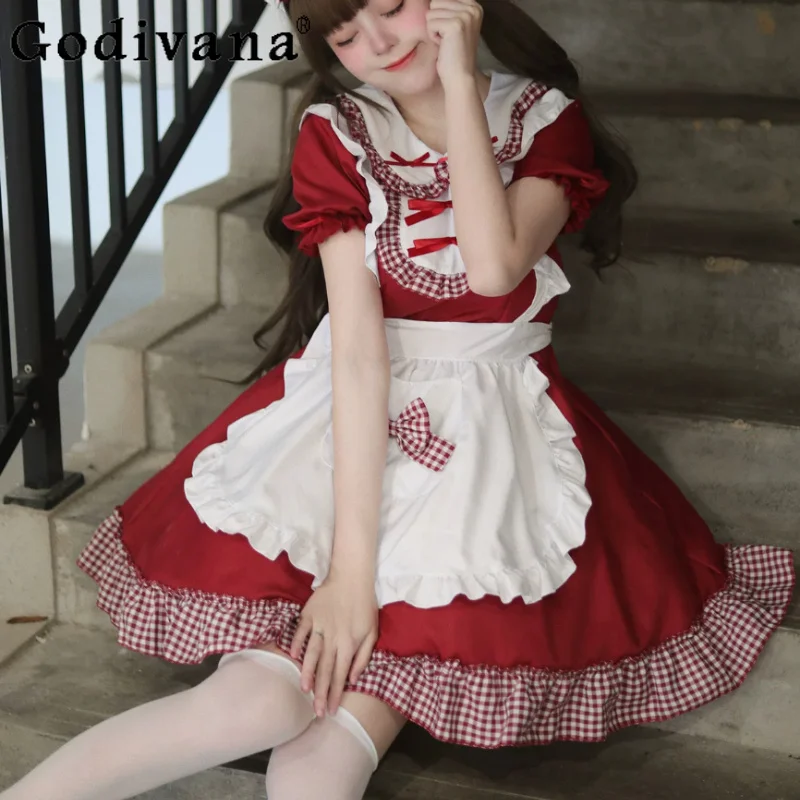 Christmas Sweet Lolita COS Large Size Women Short Sleeve Peter Pan Collar Dress Fashion High Waist A-line Plaid Splicing Dresses
Christmas Sweet Lolita COS Large Size Women Short Sleeve Peter Pan Collar Dress Fashion High Waist A-line Plaid Splicing Dresses
