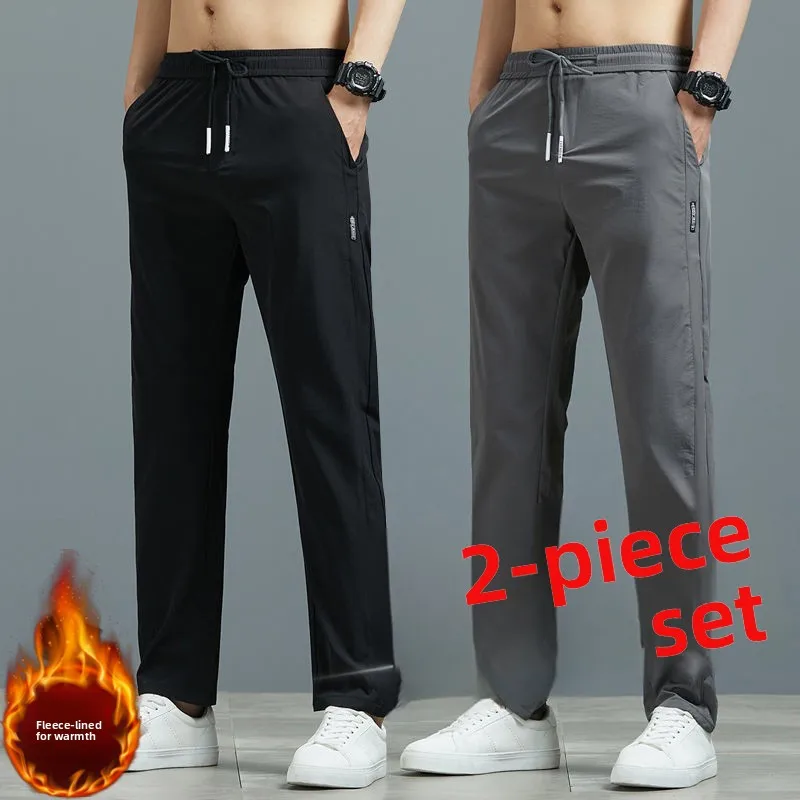 Men's Casual Fce-Lined Pants Elastic Waist Straight Leg Long Trousers for Construction Work Wear able Autumn Winter
Men's Casual Fce-Lined Pants Elastic Waist Straight Leg Long Trousers for Construction Work Wear able Autumn Winter