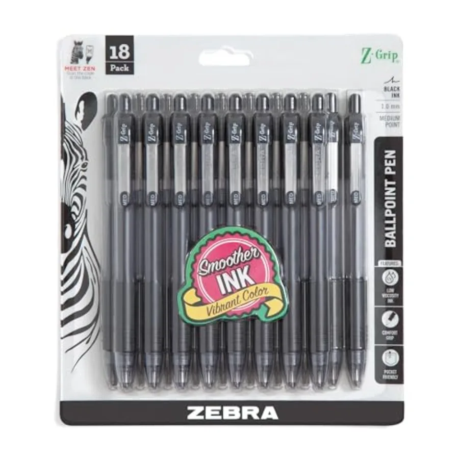 Z-Grip Retractable Ballpoint Pen, Smooth-own n, 1.0mm Medium Point, School and Office Supplies, Ideal for Note-Taking, Journal
Z-Grip Retractable Ballpoint Pen, Smooth-own n, 1.0mm Medium Point, School and Office Supplies, Ideal for Note-Taking, Journal