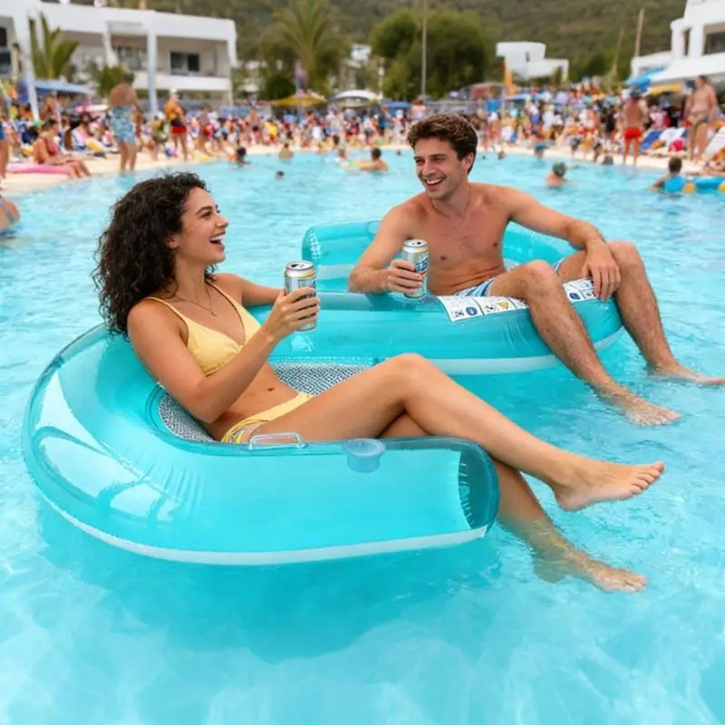 Comfortable 2 Person Inflatable Lounge Chair Floating Bed With Mesh Design & Cup Holder For Water Fun A2UB
Comfortable 2 Person Inflatable Lounge Chair Floating Bed With Mesh Design & Cup Holder For Water Fun A2UB