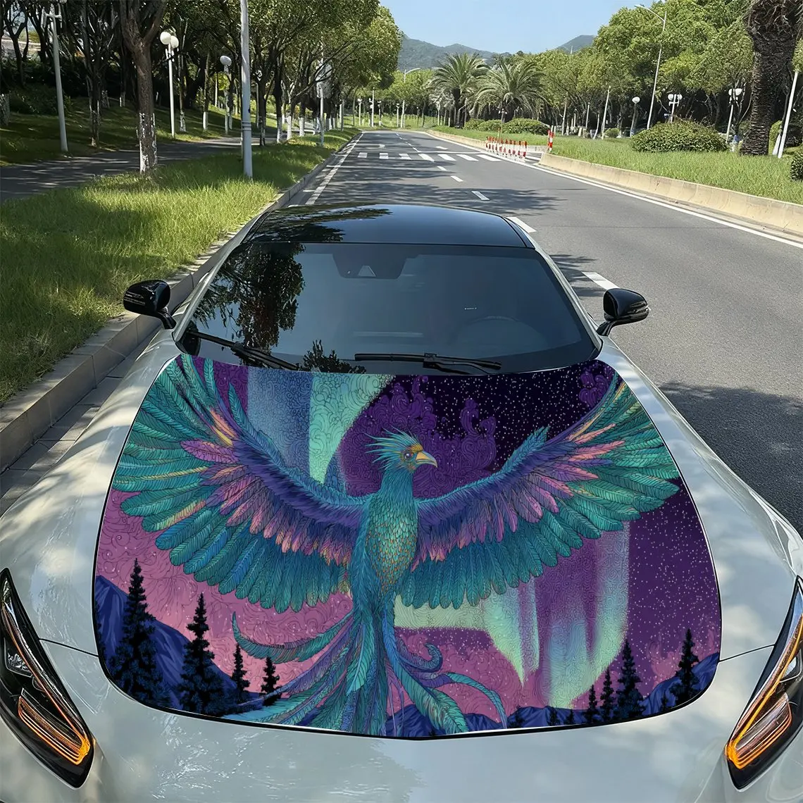 Blue Phoenix Aurora Starry PVC Car Hood Wraps, Self-Adhesive Waterproof Car Bonnet Decal Sticker, Car Decoration Protection Stic
Blue Phoenix Aurora Starry PVC Car Hood Wraps, Self-Adhesive Waterproof Car Bonnet Decal Sticker, Car Decoration Protection Stic