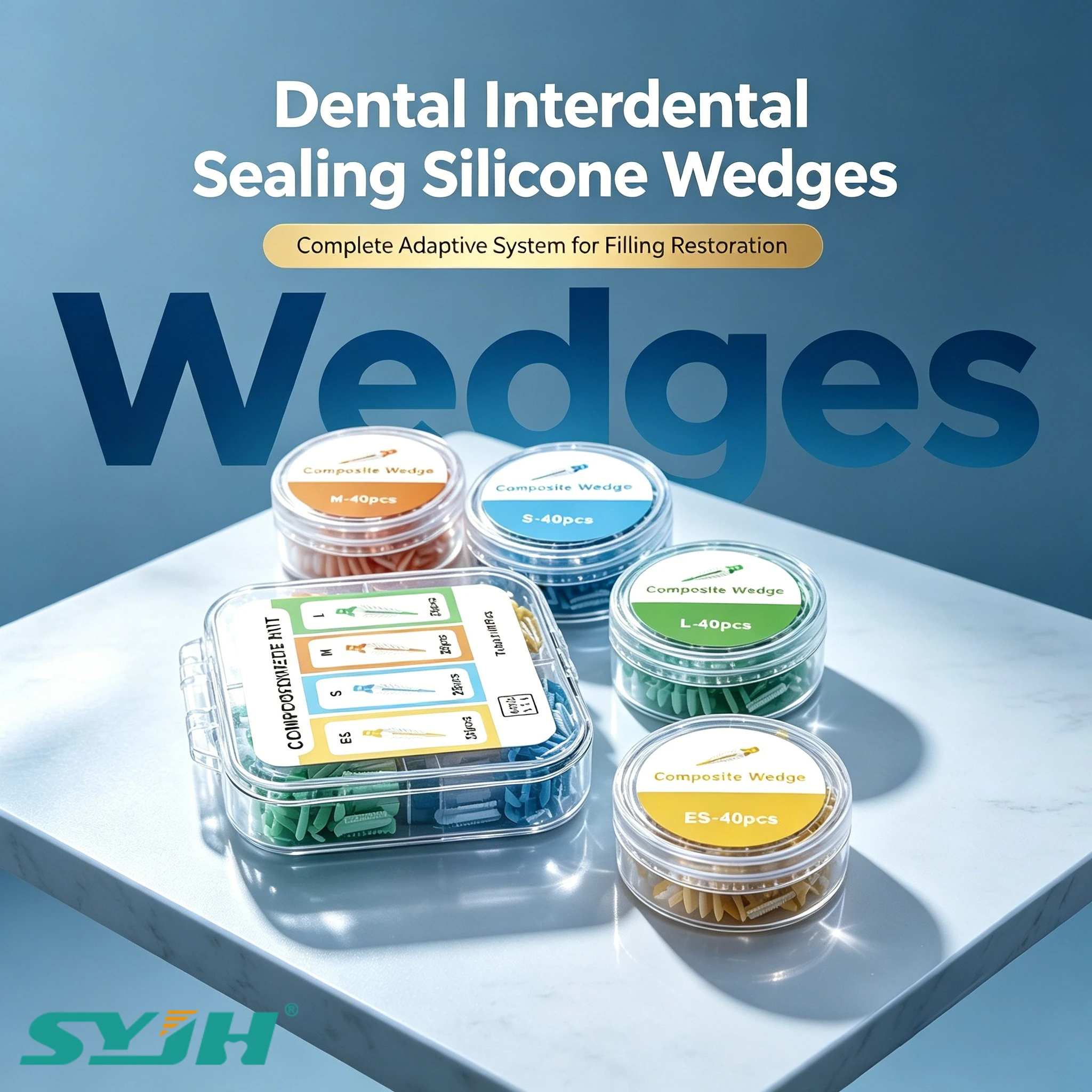 Dental Wedges Kit Reusable Silicone Wedges Complete Adaptive System Easy Operation Tools for Composite Restoration Instruments
Dental Wedges Kit Reusable Silicone Wedges Complete Adaptive System Easy Operation Tools for Composite Restoration Instruments