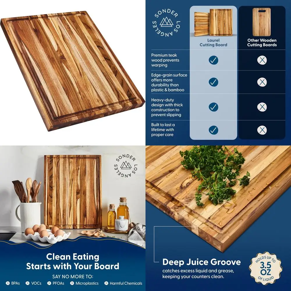 Reversible Teak Charcuterie Board with Juice Groove, 18x14x1.25 inches, Gift Boxed
Reversible Teak Charcuterie Board with Juice Groove, 18x14x1.25 inches, Gift Boxed