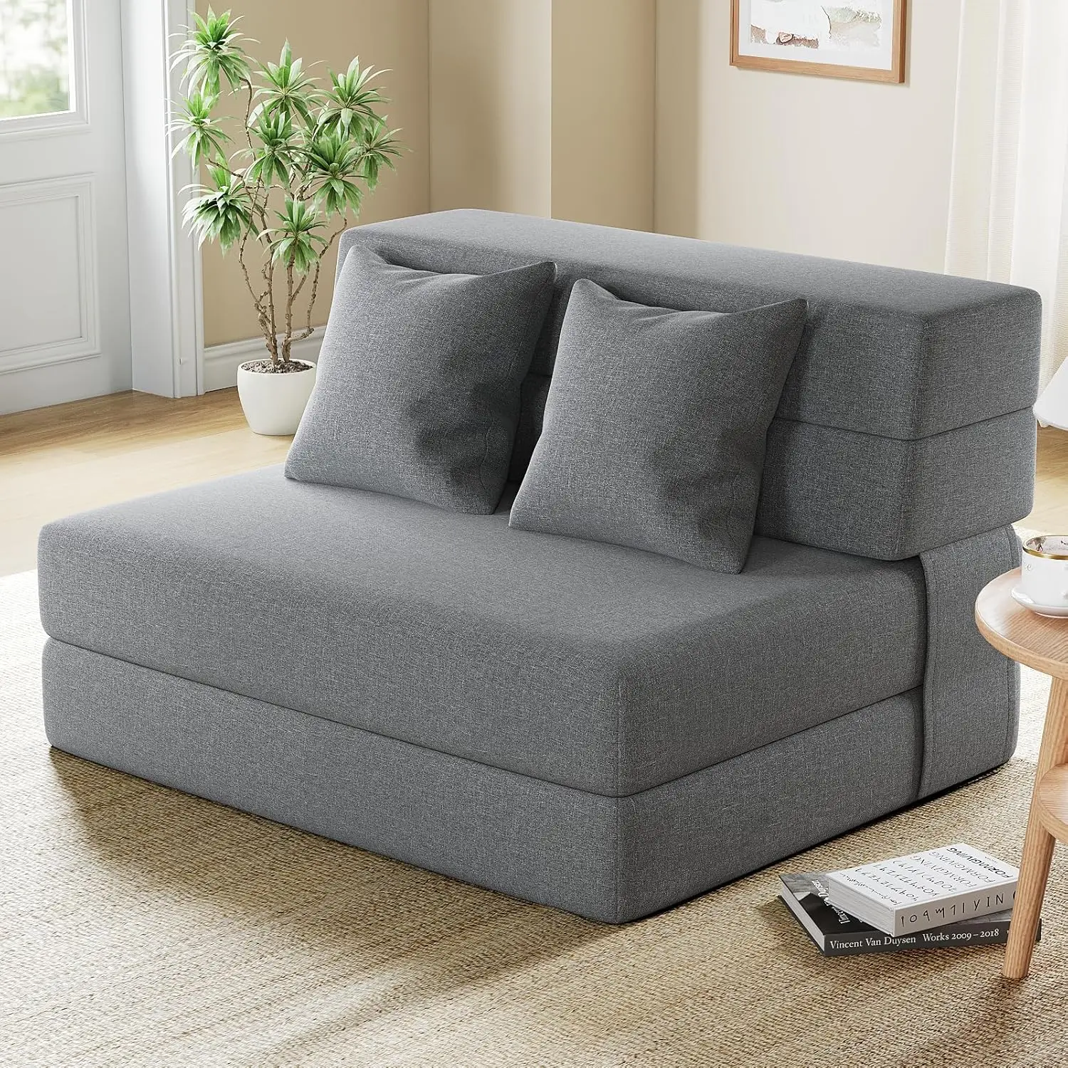 Folding Sofa Bed, Convertible Sleeper Floor Couch With 2 Pillows, Foldable Foam Mattr For Living Room/Dorm/Guest
Folding Sofa Bed, Convertible Sleeper Floor Couch With 2 Pillows, Foldable Foam Mattr For Living Room/Dorm/Guest