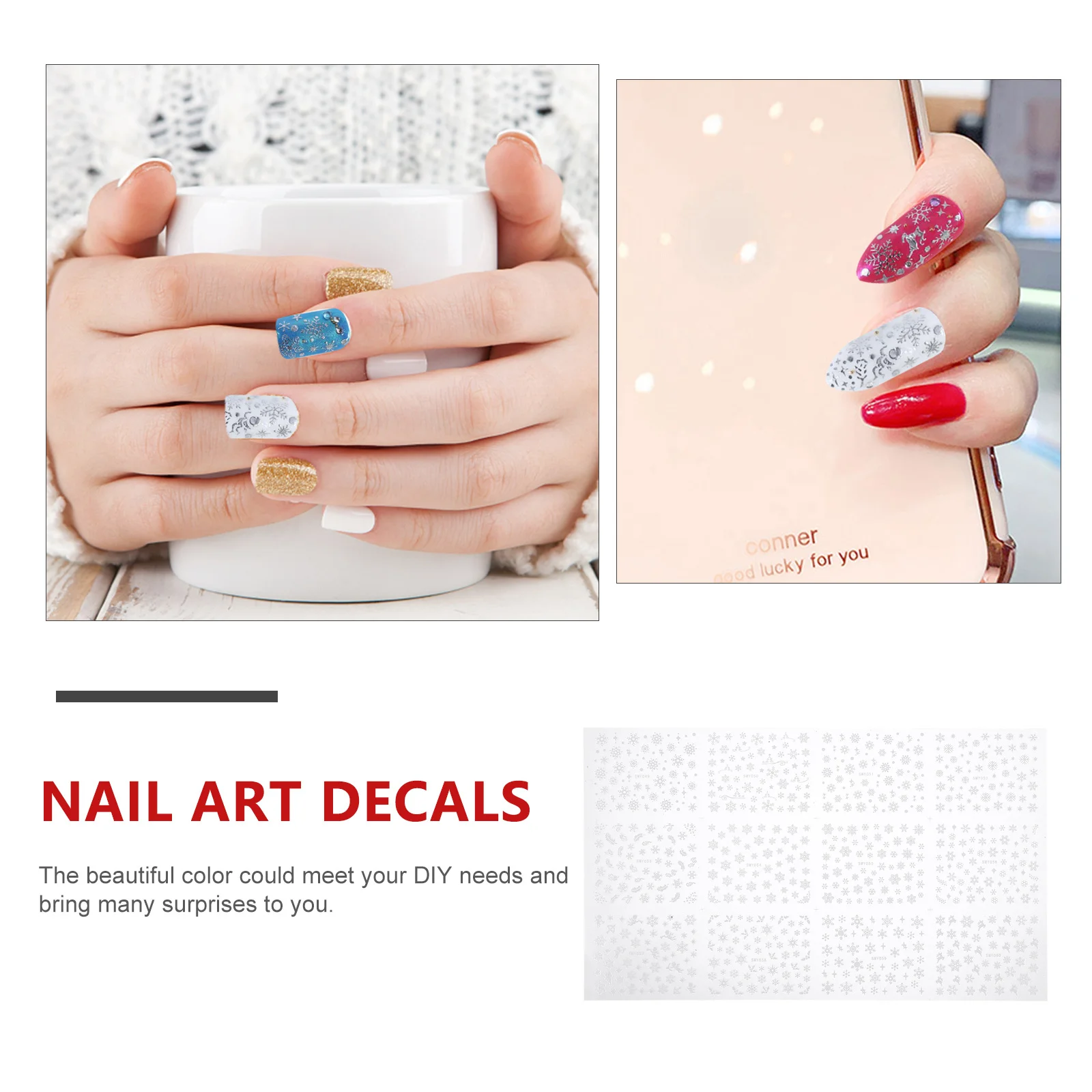 3 Sheets White Snowflake Nail Art Stickers Decoration Snowflakes for Nails Decals Christmas
3 Sheets White Snowflake Nail Art Stickers Decoration Snowflakes for Nails Decals Christmas