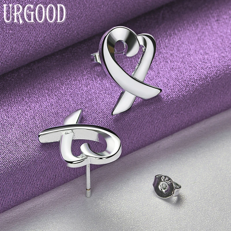 925 Sterling Silver Fashionable Heart Shape Sweet Earrings For Women Men Party Engagement Wedding Fashion Jewelry
925 Sterling Silver Fashionable Heart Shape Sweet Earrings For Women Men Party Engagement Wedding Fashion Jewelry