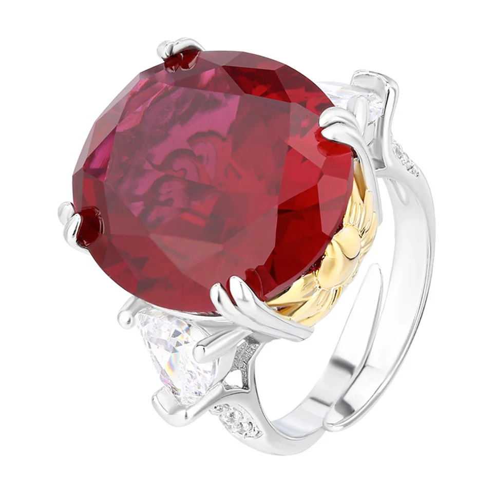 Red Corundum Blue Spinel Retro Ring Women's Ring 18*20 Free Shipping Item Jewelry Gift Simulation Stainless Steel Ring For Women
Red Corundum Blue Spinel Retro Ring Women's Ring 18*20 Free Shipping Item Jewelry Gift Simulation Stainless Steel Ring For Women