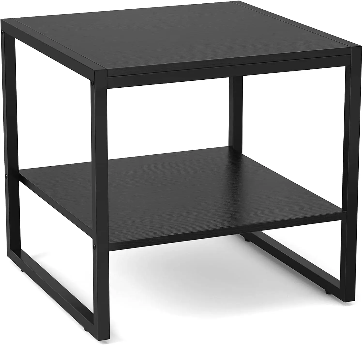 20 Inch Square End Table with 2-Tier Shelves, Industrial Wood Side Table for Living Room, Bedroom, Office in Black
20 Inch Square End Table with 2-Tier Shelves, Industrial Wood Side Table for Living Room, Bedroom, Office in Black