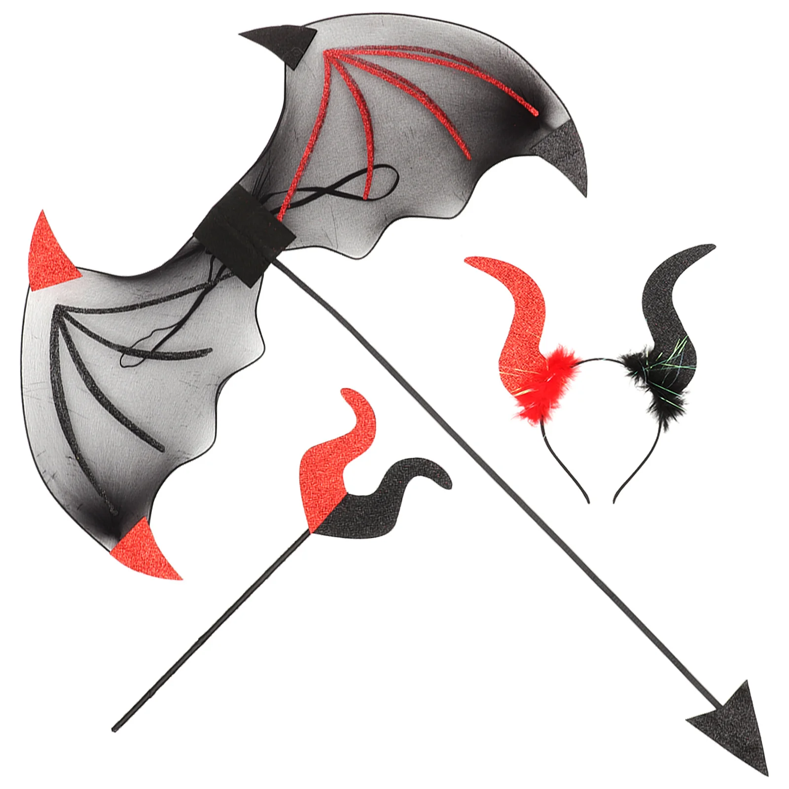 Outfits Demon Wings Set Costume Accessories Devils Costumes for Adults Trumpet Halloween Headband Prop Headbands
Outfits Demon Wings Set Costume Accessories Devils Costumes for Adults Trumpet Halloween Headband Prop Headbands