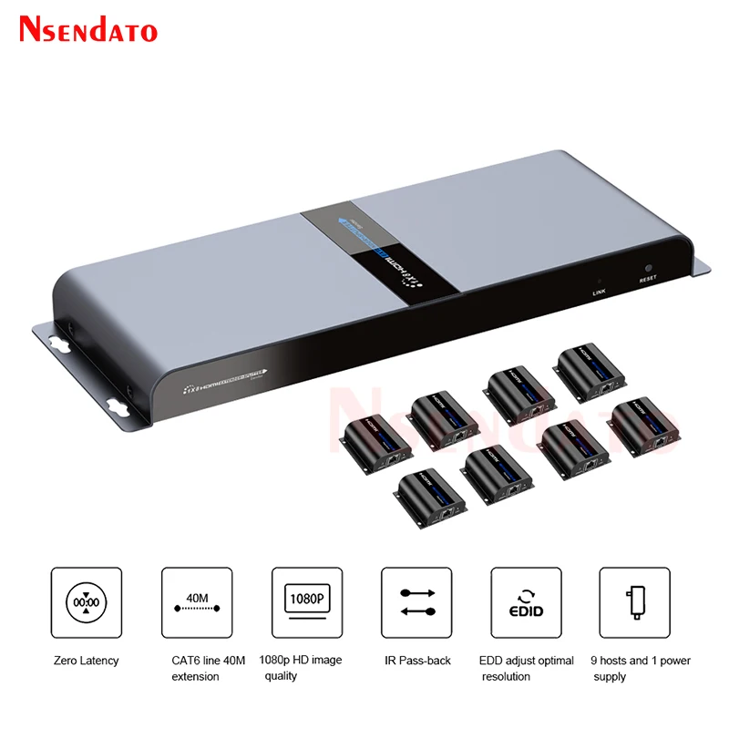 LKV718Pro 1080P HDMI POE сетевой удлинитель через RJ45 CAT6A/7 40M HDMI видеопередатчик приемник разветвитель 1x8 с ИК для EDID 
LKV718Pro 1080P HDMI POE сетевой удлинитель через RJ45 CAT6A/7 40M HDMI видеопередатчик приемник разветвитель 1x8 с ИК для EDID