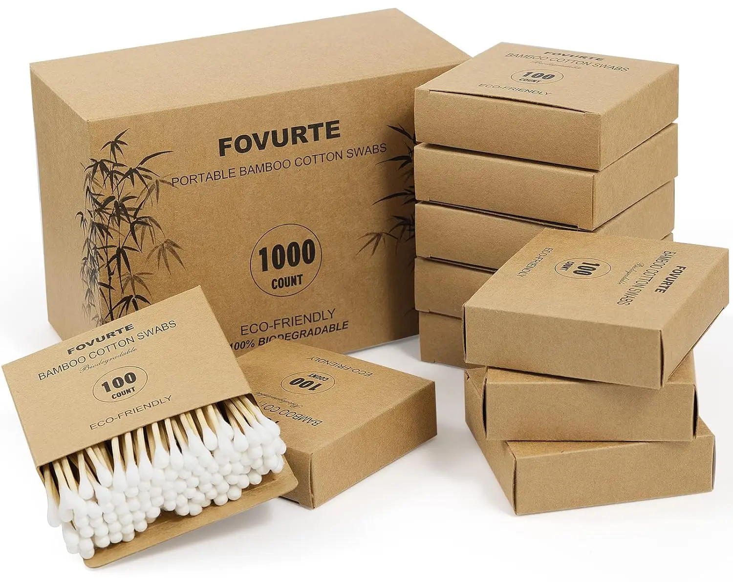 1000 Natural Bamboo Cotton Swabs - Eco-Friendly, Double Tipped Ear Sticks for Cleaning, Travel & Makeup
1000 Natural Bamboo Cotton Swabs - Eco-Friendly, Double Tipped Ear Sticks for Cleaning, Travel & Makeup