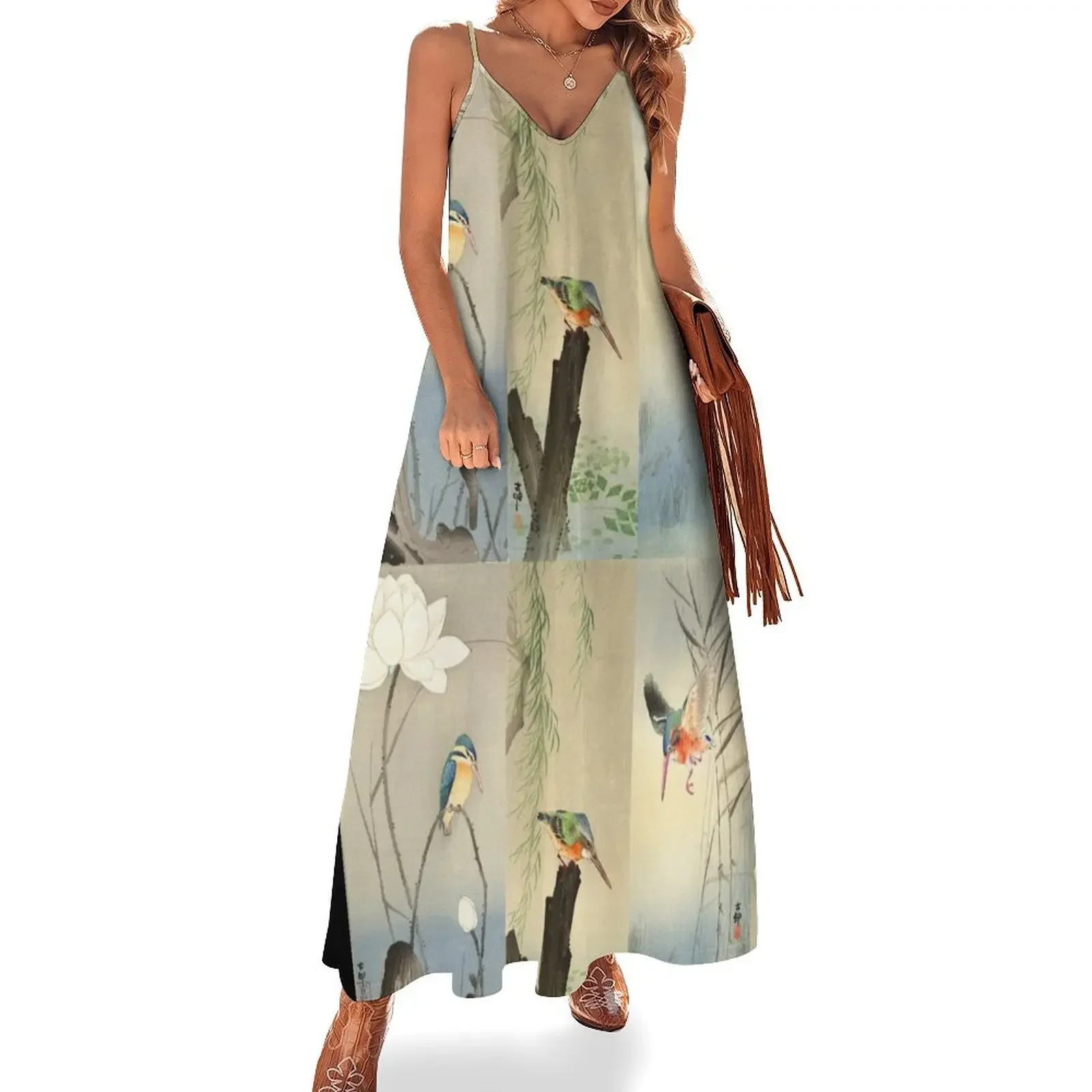 KINGFISHERS Antique Japanese Paintings Sleeveless Dress women's clothing korea stylish ceremony dresses
KINGFISHERS Antique Japanese Paintings Sleeveless Dress women's clothing korea stylish ceremony dresses