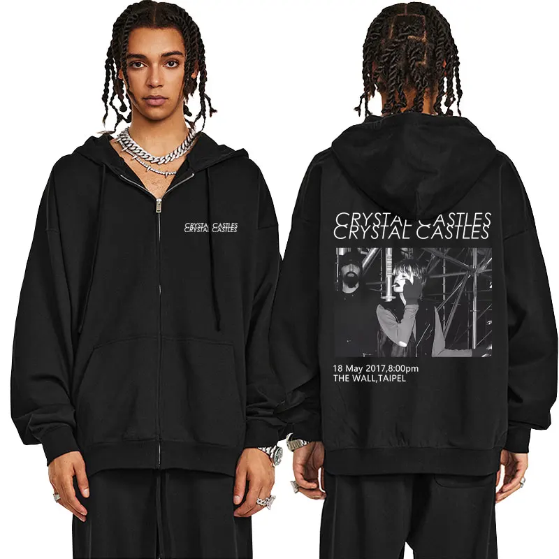 Crystal Castles Band Zipper Hoodie Men Women Vintage Gothic Rock Zip Up Jacket Men's Fashion Casual Oversized Zip Up Sweatshirt
Crystal Castles Band Zipper Hoodie Men Women Vintage Gothic Rock Zip Up Jacket Men's Fashion Casual Oversized Zip Up Sweatshirt