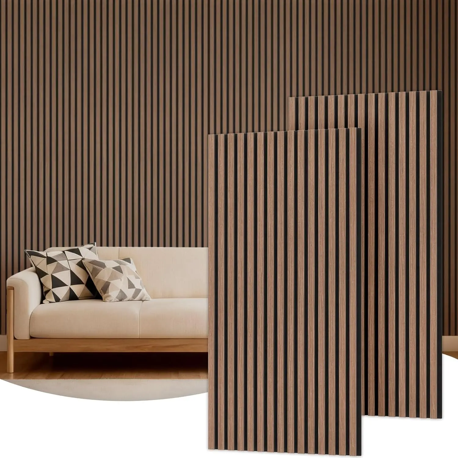 2 Pack Wood Acoustic Wall Panels, 47.2x23.6 Inches, Soundproof Decor for Living Room, Bedroom, Office in Walnut Finish
2 Pack Wood Acoustic Wall Panels, 47.2x23.6 Inches, Soundproof Decor for Living Room, Bedroom, Office in Walnut Finish