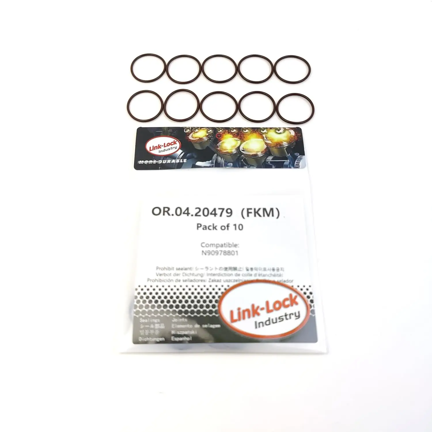 LINK-LOCK 10PCS OR.04.20479 FKM Viton Sealing O-Ring Kit of Camshaft N90978801 for VW
LINK-LOCK 10PCS OR.04.20479 FKM Viton Sealing O-Ring Kit of Camshaft N90978801 for VW