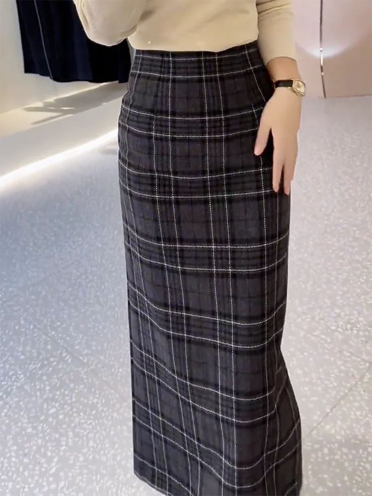 Женская юбка Ele Retro средней длины с завышенной талией для офиса, осенне-зимняя новинка, корейский стиль, стройнящая модель
Женская юбка Ele Retro средней длины с завышенной талией для офиса, осенне-зимняя новинка, корейский стиль, стройнящая модель