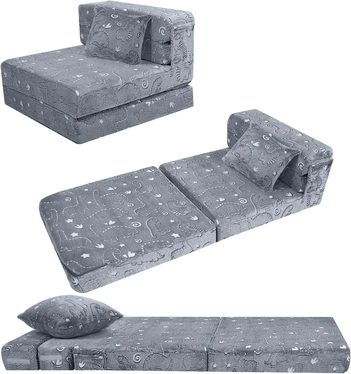 Kids Floor Mattr Glow In The Dark, Convertible Sofa Couch, Folding Futon Chair Bed Sleeper For Baby Playroom (Glowing
Kids Floor Mattr Glow In The Dark, Convertible Sofa Couch, Folding Futon Chair Bed Sleeper For Baby Playroom (Glowing