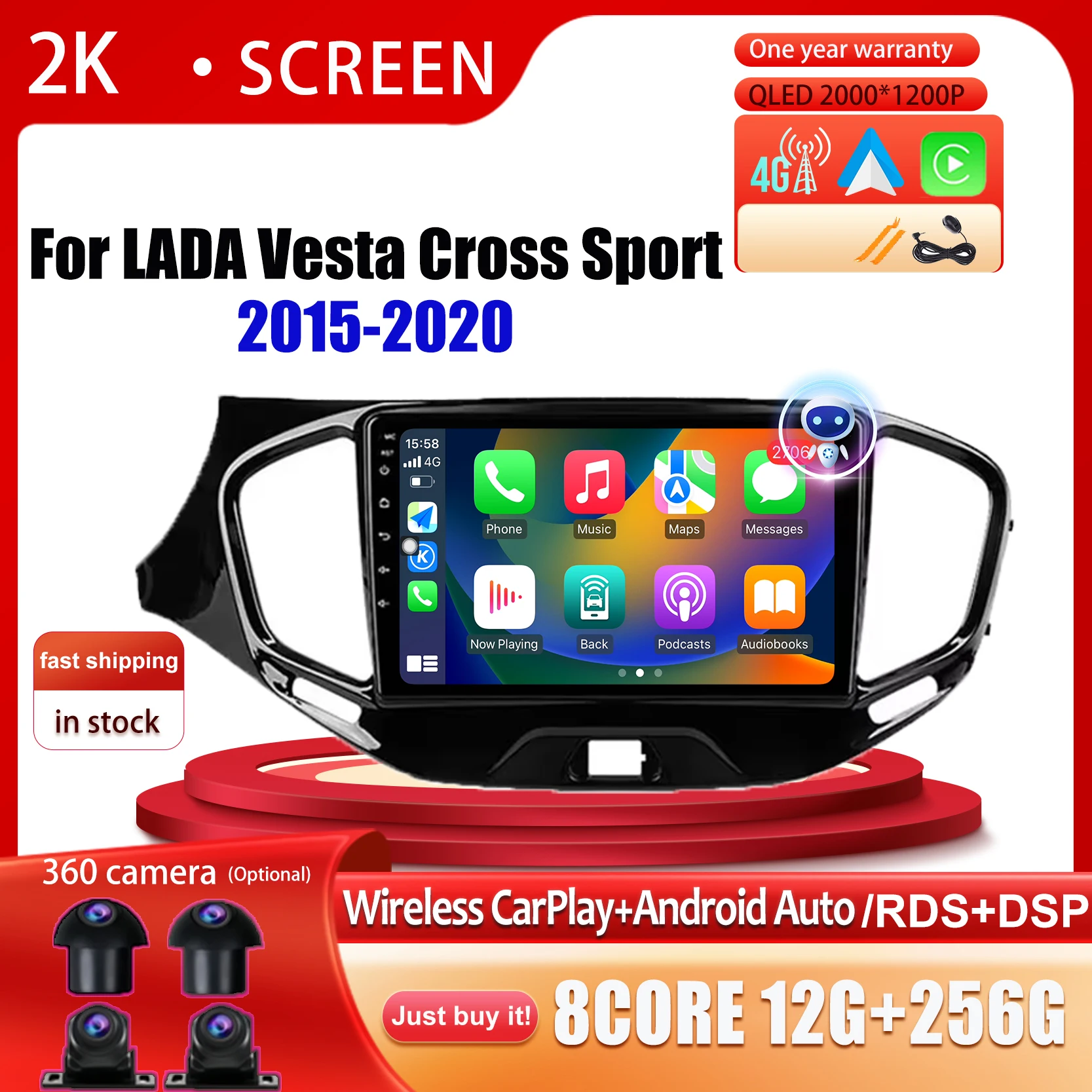 Android 14 For LADA Vesta Cross Sport 2015 2016 2017 - 2020 Car Auto Player 4G WIFI DSP QLED Carpaly Radio GPS Navigation Video
Android 14 For LADA Vesta Cross Sport 2015 2016 2017 - 2020 Car Auto Player 4G WIFI DSP QLED Carpaly Radio GPS Navigation Video