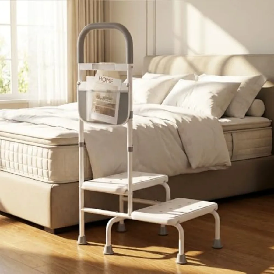 2 Step Stool with Handle for Elderly Heavy Duty Bed Steps for High Beds for Adults Two Step Stools for Seniors with Adjustable
2 Step Stool with Handle for Elderly Heavy Duty Bed Steps for High Beds for Adults Two Step Stools for Seniors with Adjustable