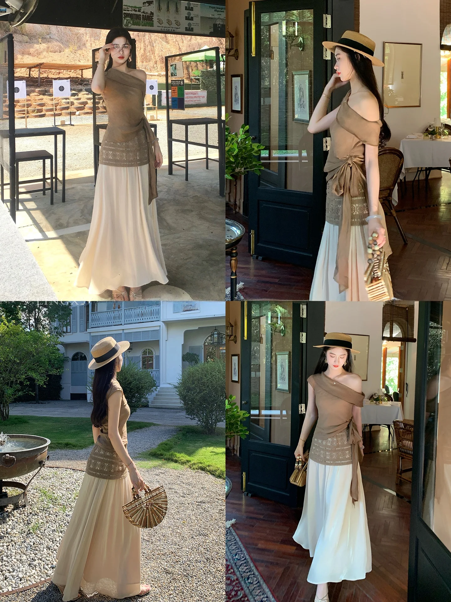 Lingshan Halter Neck Pearl Knitted High Waist Skirt Vintage Style Splicing A-Line Long Skirt for Women Spring Season
Lingshan Halter Neck Pearl Knitted High Waist Skirt Vintage Style Splicing A-Line Long Skirt for Women Spring Season