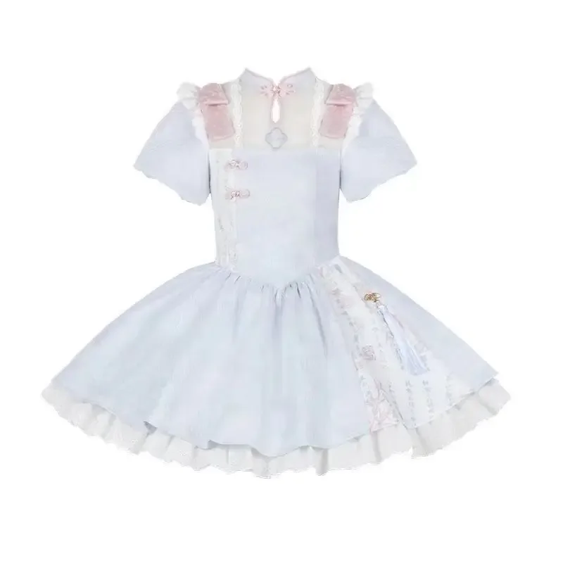 2025 New Spring Summer Girl Women'S Ribbon Cake Layer Dress Japan Lace Strapless Short Sleeve Bow Lolita Dress
2025 New Spring Summer Girl Women'S Ribbon Cake Layer Dress Japan Lace Strapless Short Sleeve Bow Lolita Dress