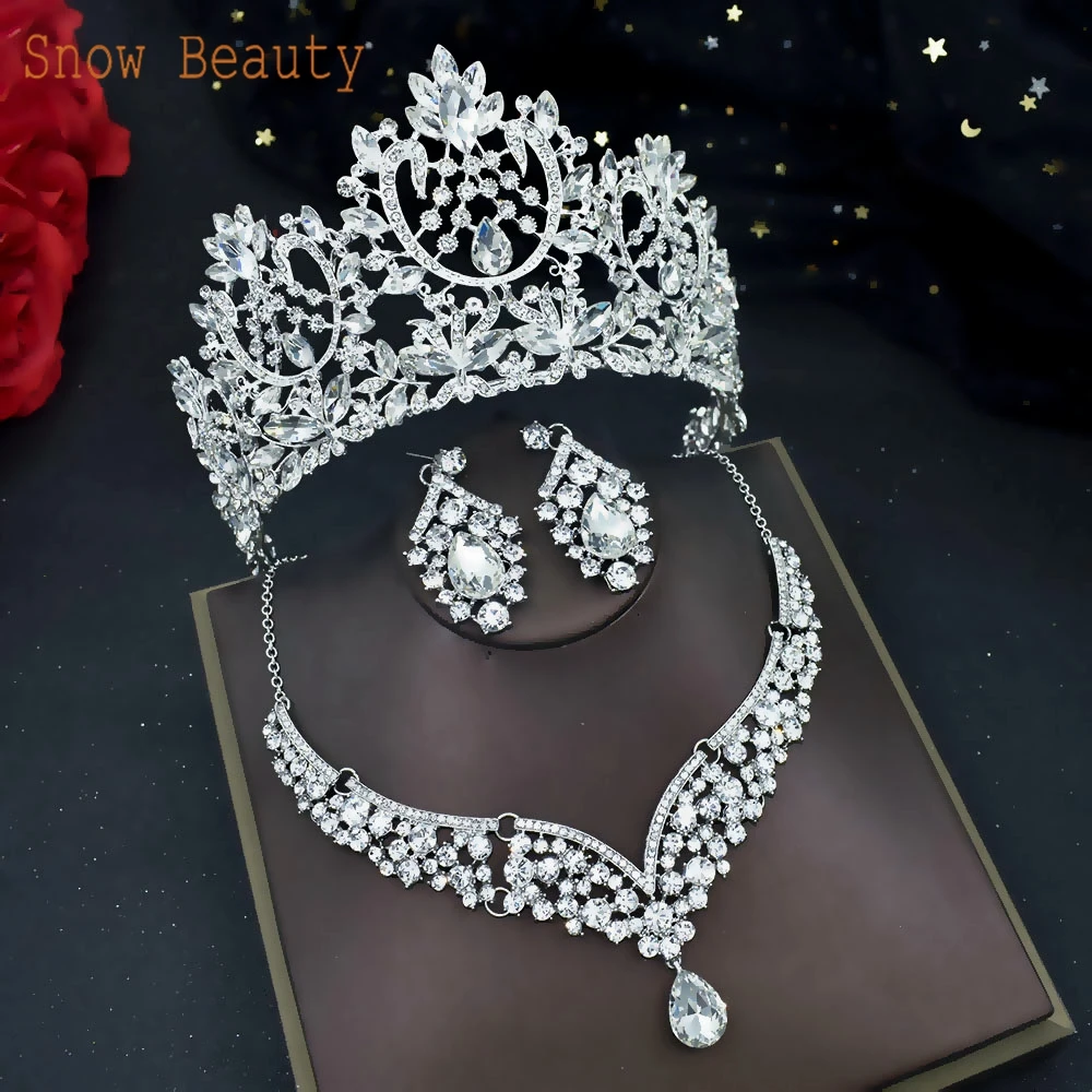 A195 Crystal Bridal Jewelry Set Baroque Headband Beads Rhinestone Tiaras Crowns Necklace Earrings Set Fashion Bridal Headwear
A195 Crystal Bridal Jewelry Set Baroque Headband Beads Rhinestone Tiaras Crowns Necklace Earrings Set Fashion Bridal Headwear