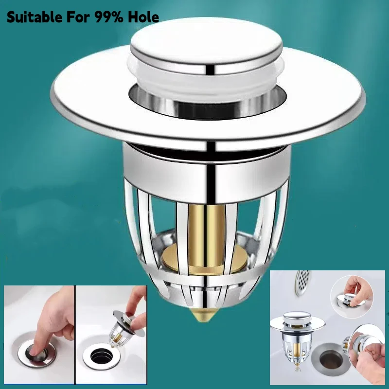 Universal Pop-up Core Drainage Filter Bathroom Sink Plug Washbasin Stopper Kitchen Deodorant Floor Drain Plug Push-type Drain
Universal Pop-up Core Drainage Filter Bathroom Sink Plug Washbasin Stopper Kitchen Deodorant Floor Drain Plug Push-type Drain