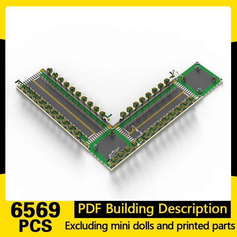Street View Model MOC Building Bricks City Road Plates With Bike Lanes Modular Technology Gifts Holiday Assemble Children Toys
Street View Model MOC Building Bricks City Road Plates With Bike Lanes Modular Technology Gifts Holiday Assemble Children Toys