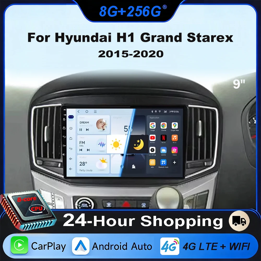 Car Radio For Hyundai H1 Grand Starex 2015-2020 Wireless Carplay Android Auto Multimedia Player GPS Navigation Screen Head Unit
Car Radio For Hyundai H1 Grand Starex 2015-2020 Wireless Carplay Android Auto Multimedia Player GPS Navigation Screen Head Unit