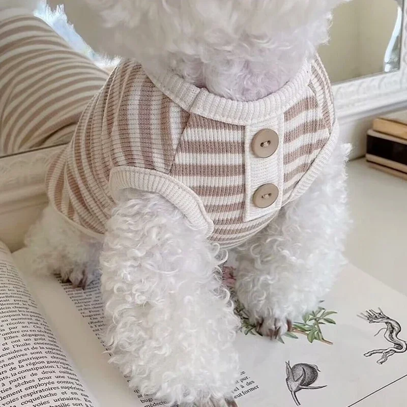 New Pet Dog Striped Sweatshirt Dog Clothes for Small Dogs Puppy Summer Clothes Soft Cat Dog Vest Bichon Chihuahua Dog Costumes
New Pet Dog Striped Sweatshirt Dog Clothes for Small Dogs Puppy Summer Clothes Soft Cat Dog Vest Bichon Chihuahua Dog Costumes