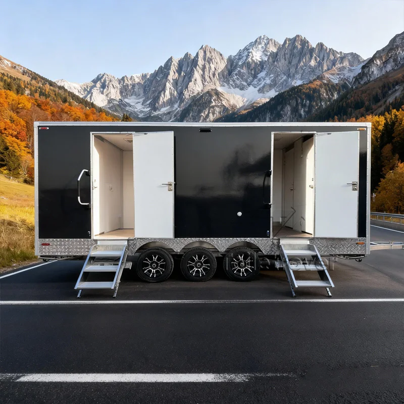 Портативный туалетный прицеп из нержавеющей стали VIP класса люкс, мобильный уличный санузел с кондиционером
Портативный туалетный прицеп из нержавеющей стали VIP класса люкс, мобильный уличный санузел с кондиционером