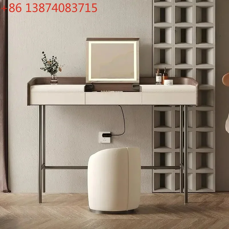 Italian light luxury flip dresser bedroom simple modern small apartment high-end solid wood stainless steel makeup table
Italian light luxury flip dresser bedroom simple modern small apartment high-end solid wood stainless steel makeup table