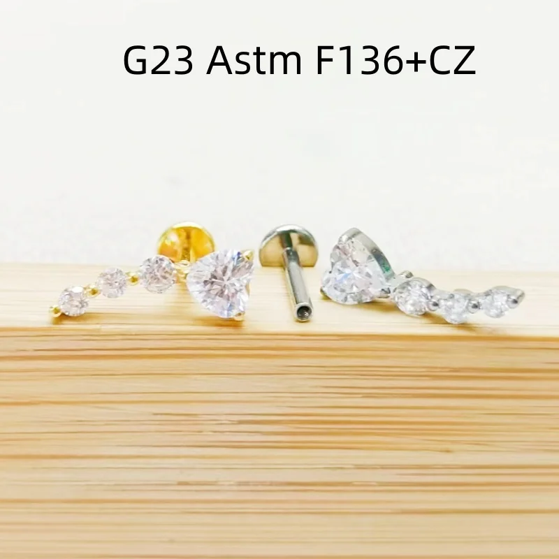 Lot10pcs Body Jewelry G23 Titanium Astm F136 Heart CZ Lip Labret Bar Ear Helix Tragus Rook Bar Piercing Jewelry New Shine
Lot10pcs Body Jewelry G23 Titanium Astm F136 Heart CZ Lip Labret Bar Ear Helix Tragus Rook Bar Piercing Jewelry New Shine