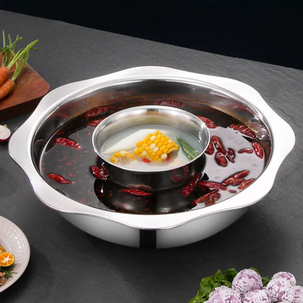 Разделитель из нержавеющей стали, бытовая кастрюля с двумя вкусами, кухонная практичная разделенная кастрюля, быстрый нагрев
Разделитель из нержавеющей стали, бытовая кастрюля с двумя вкусами, кухонная практичная разделенная кастрюля, быстрый нагрев